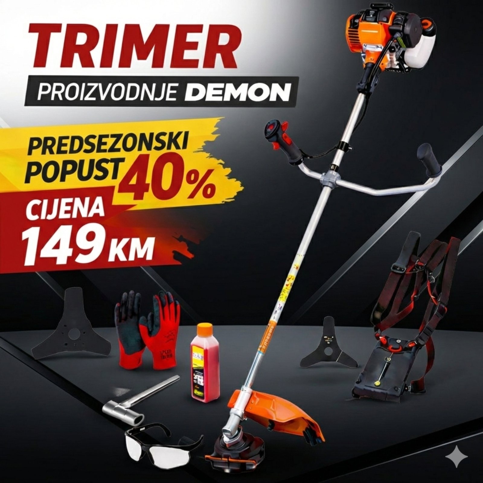 Komplet benzinski trimer